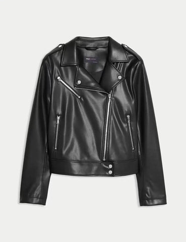 Faux Leather Biker Jacket