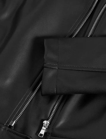 Faux Leather Biker Jacket