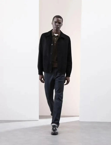 Faux Suede Harrington Jacket