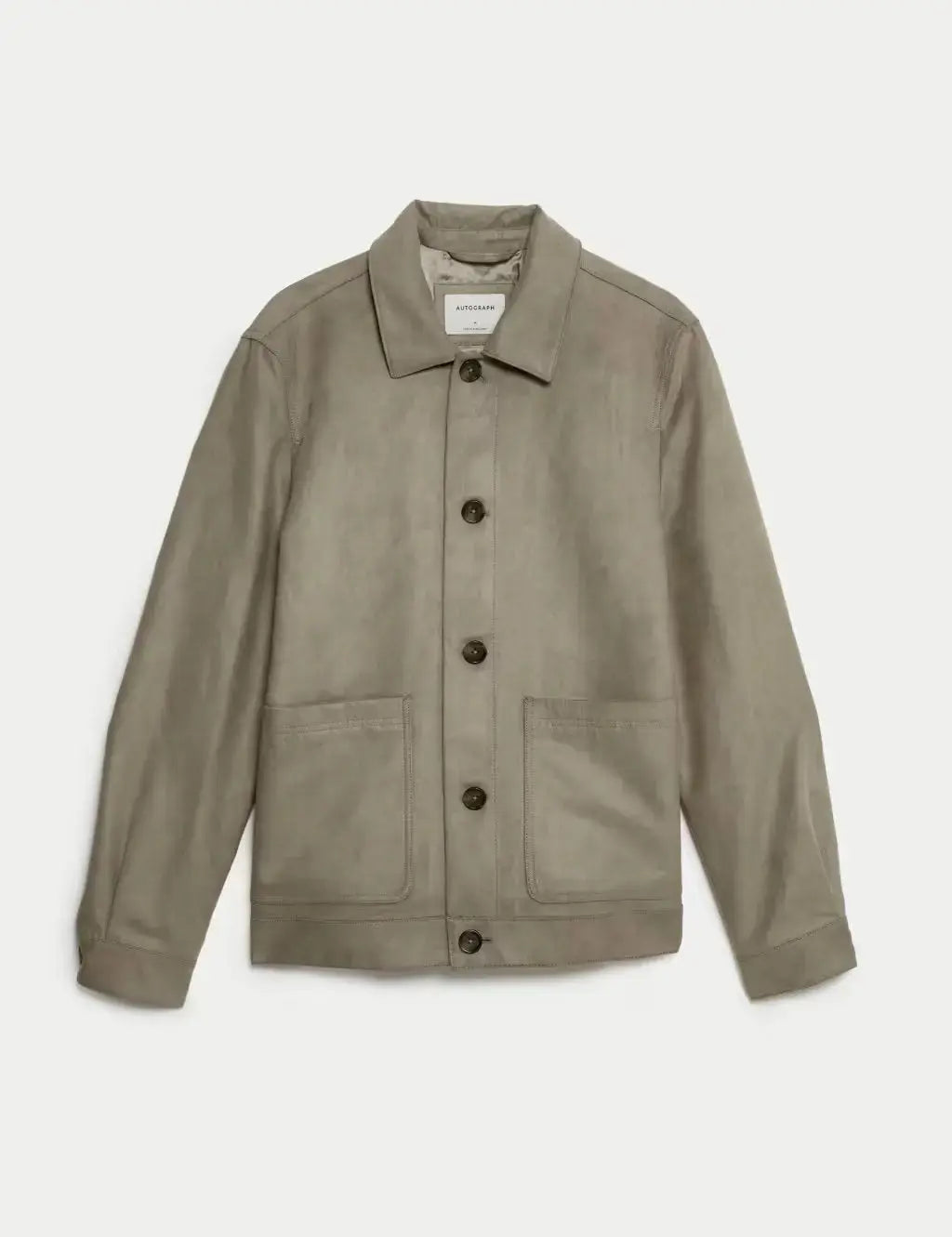 Faux Suede Harrington Jacket