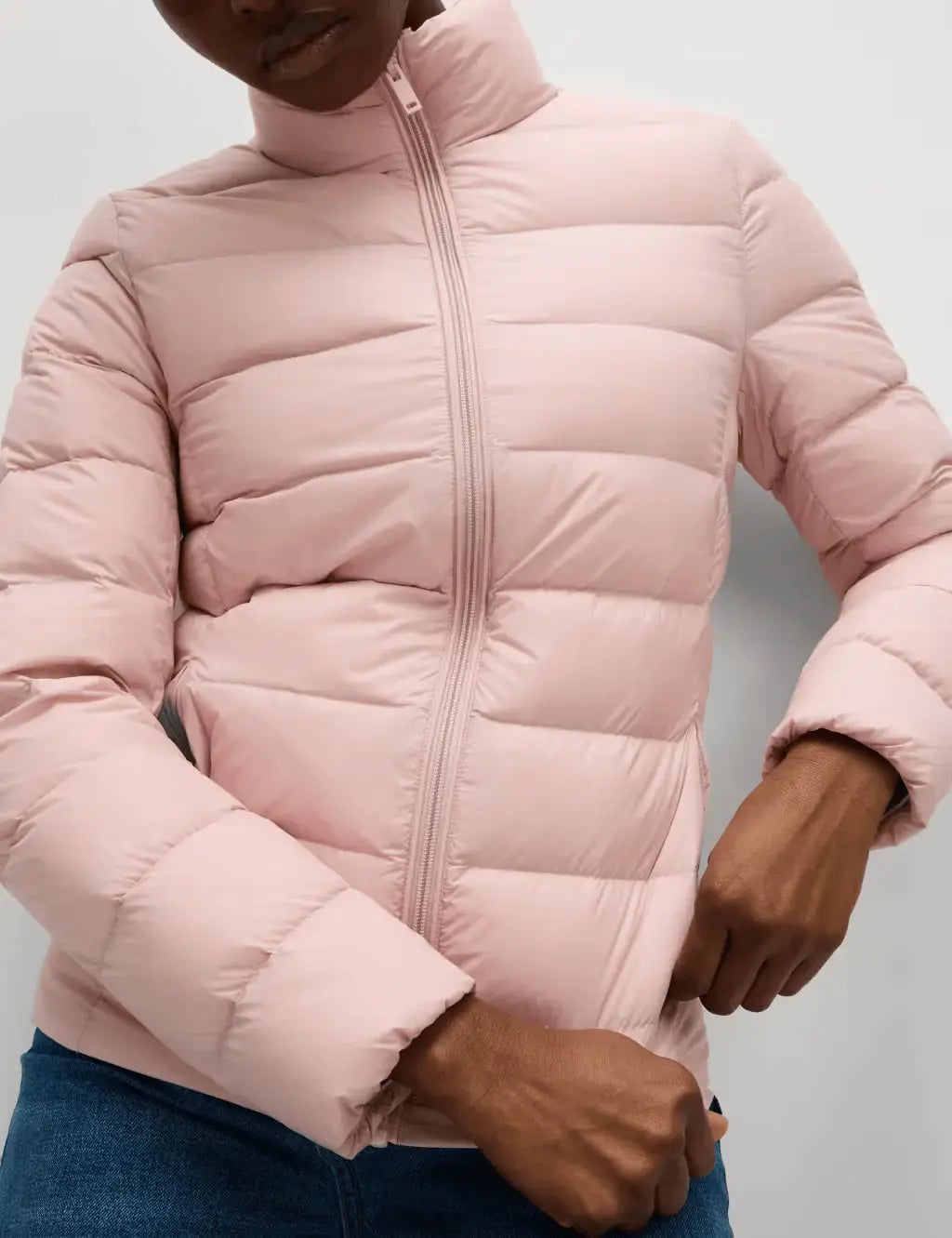 Feather & Down Quilted Packaway Puffer Jacket