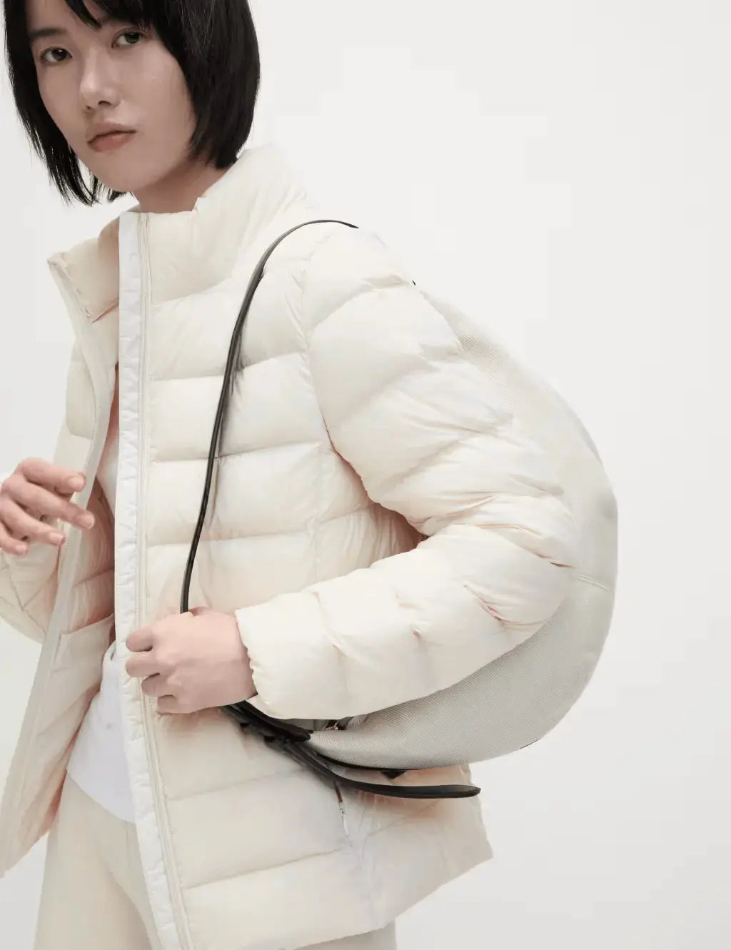 Feather & Down Quilted Packaway Puffer Jacket