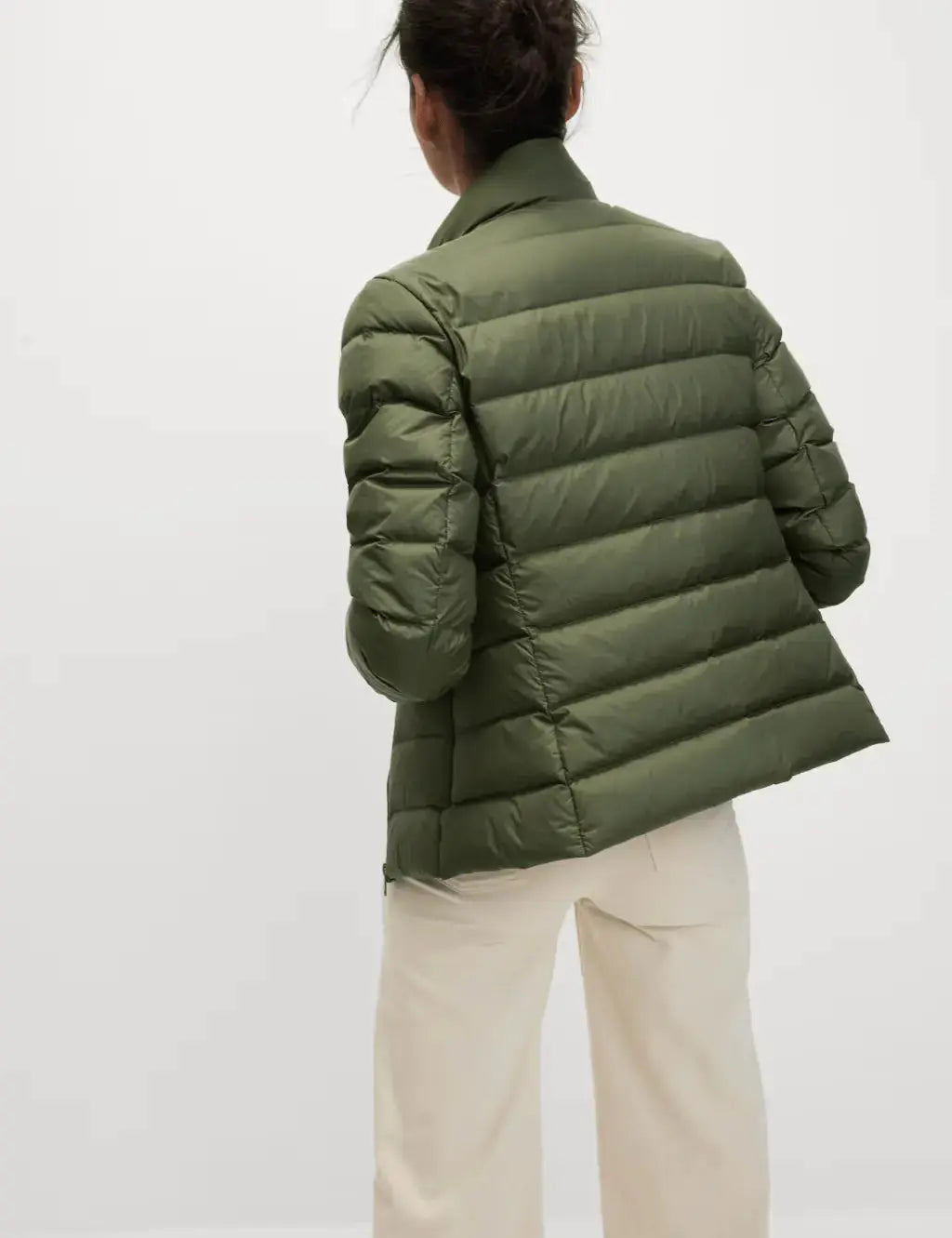 Feather & Down Quilted Packaway Puffer Jacket