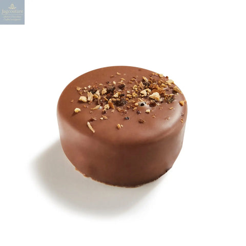 Fedde - milk chocolate with a white lemon cheesecake crème 14.4g - Jag Couture Chocolates