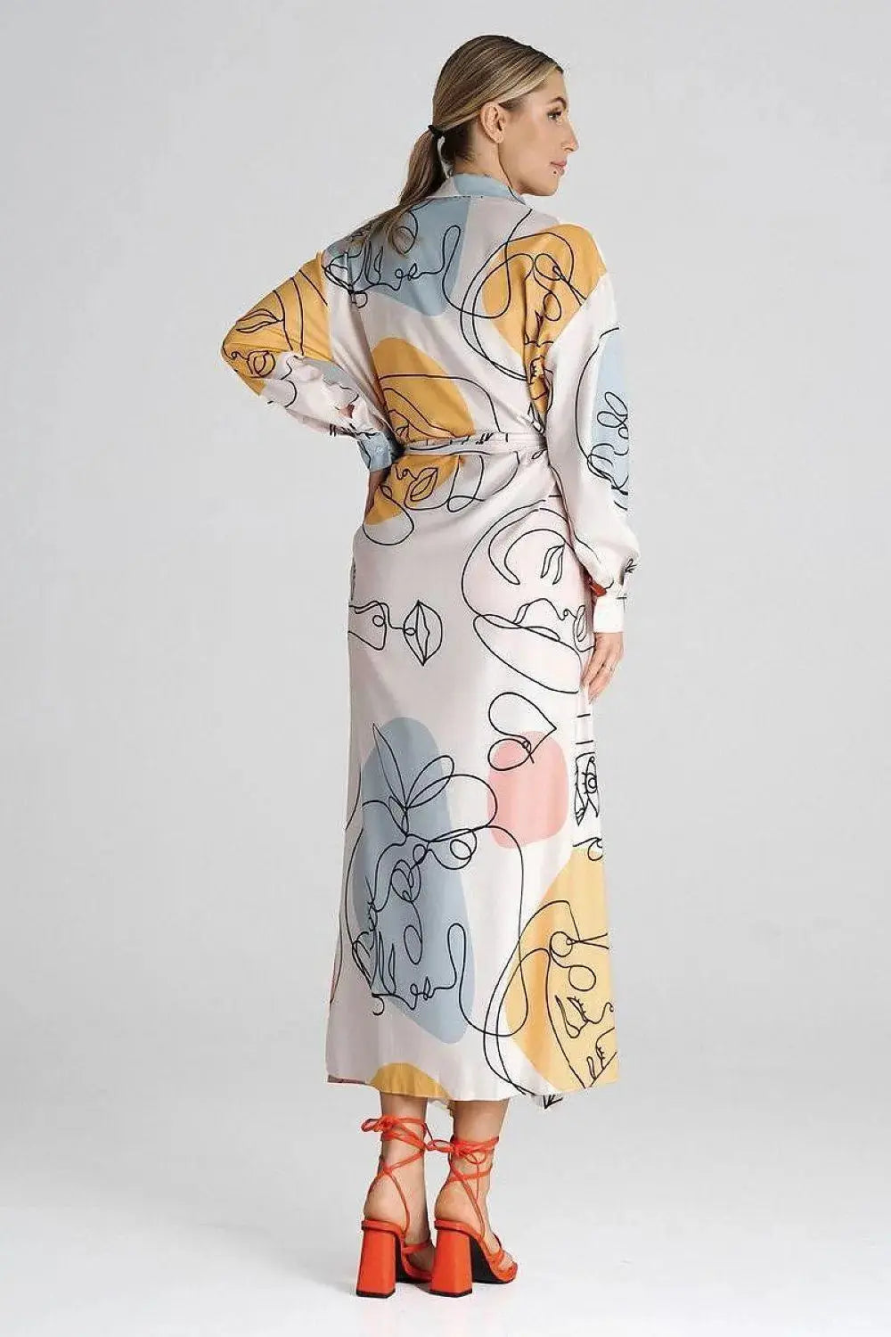 Figl Maxi Shirt Daydress with Collar