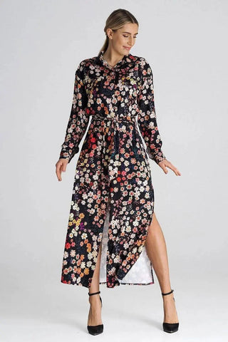 Figl Maxi Shirt Daydress with Collar