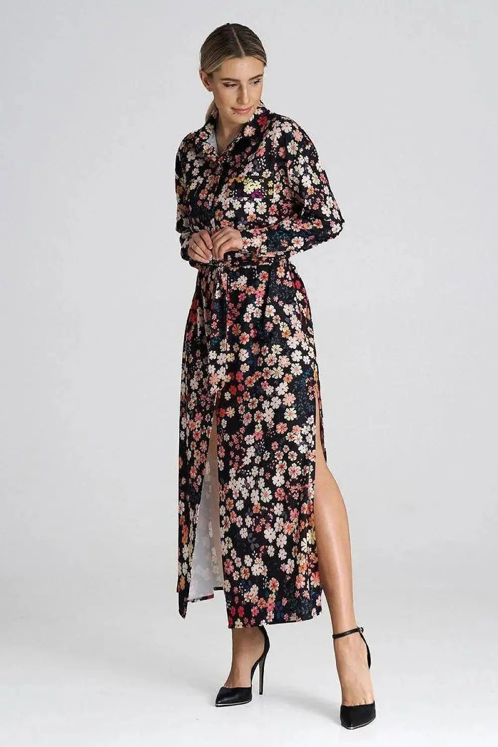 Figl Maxi Shirt Daydress with Collar