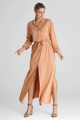 Figl Maxi Shirt Daydress with Collar