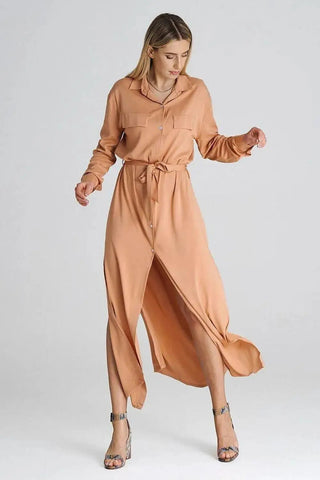 Figl Maxi Shirt Daydress with Collar