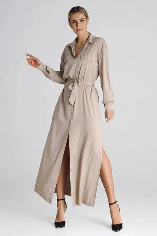 Figl Maxi Shirt Daydress with Collar