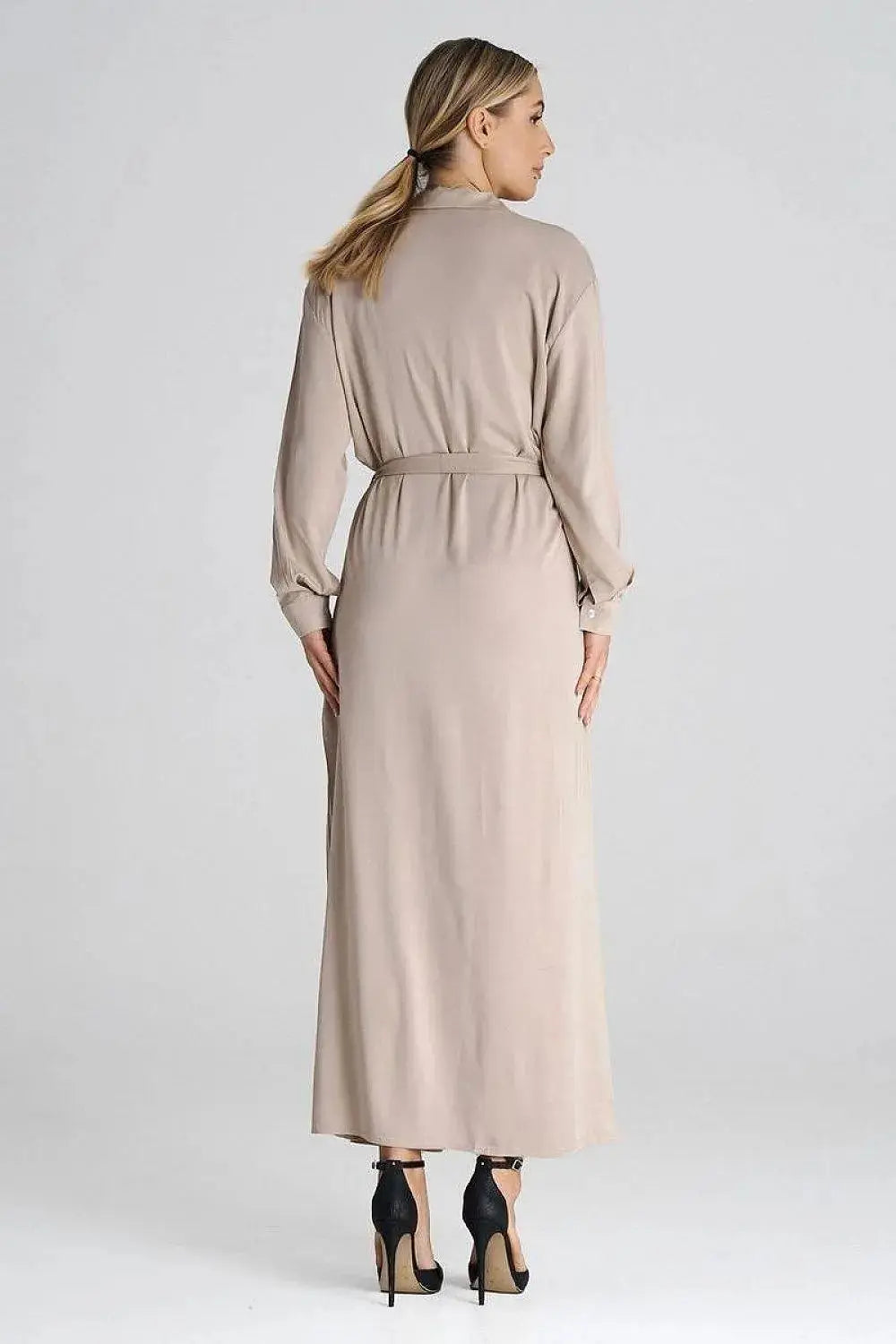 Figl Maxi Shirt Daydress with Collar