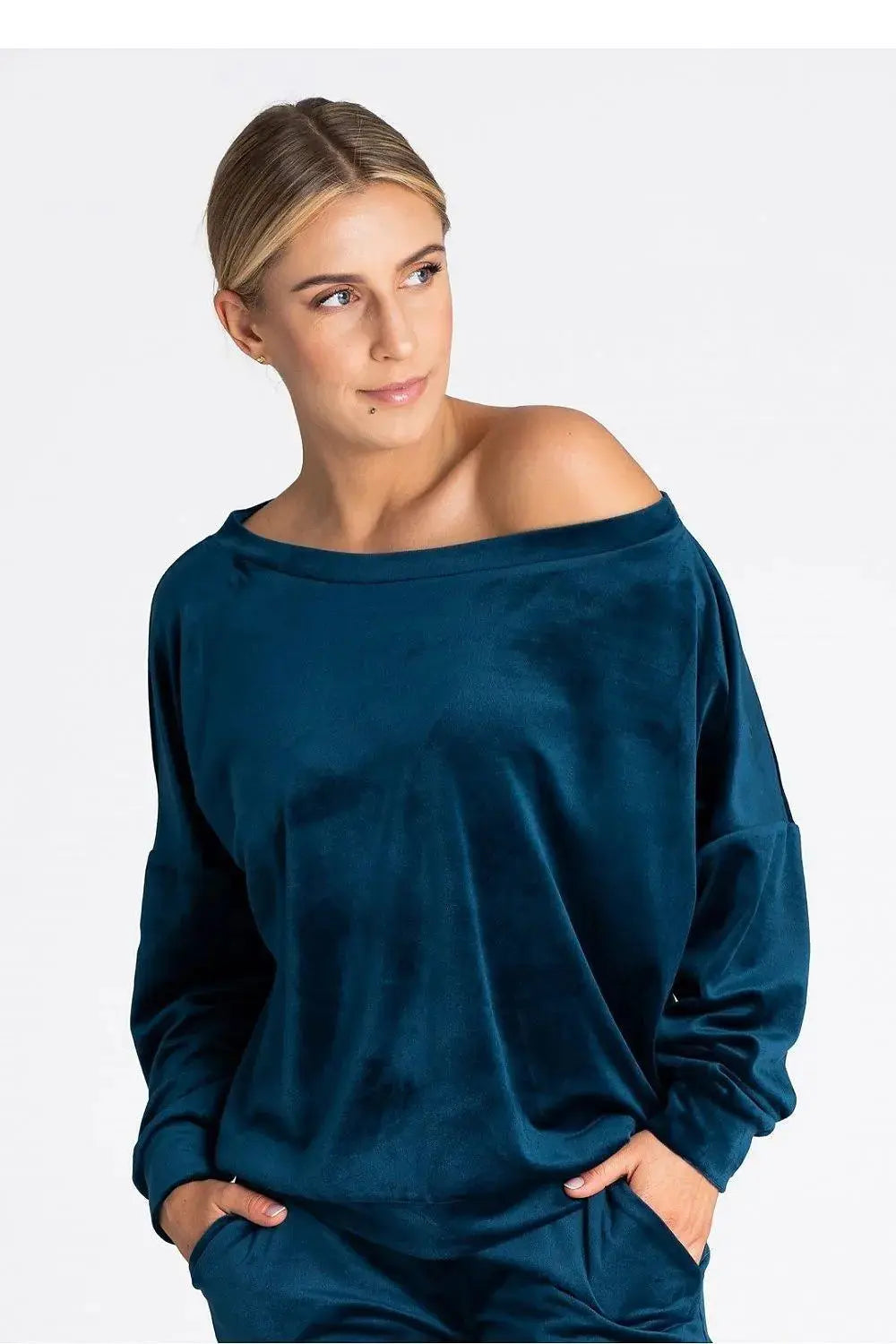 Figl boat neckline oversized blouse