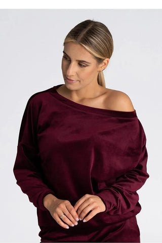 Figl boat neckline oversized blouse
