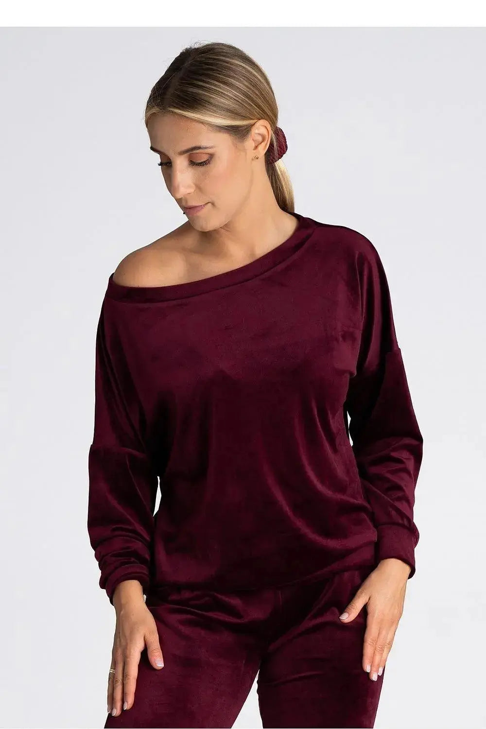 Figl boat neckline oversized blouse