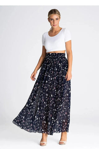 Figl elegant long mesh skirt