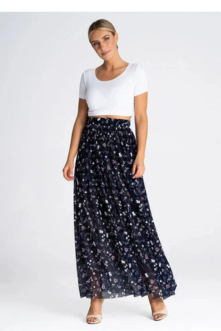 Figl elegant long mesh skirt
