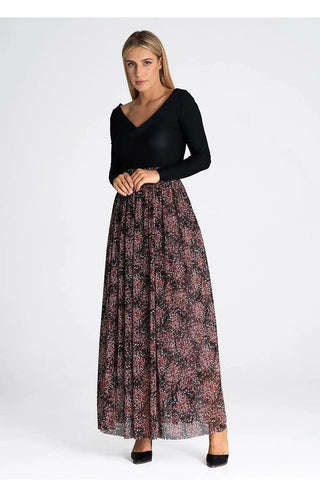 Figl elegant long mesh skirt