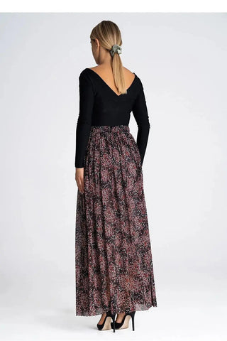 Figl elegant long mesh skirt