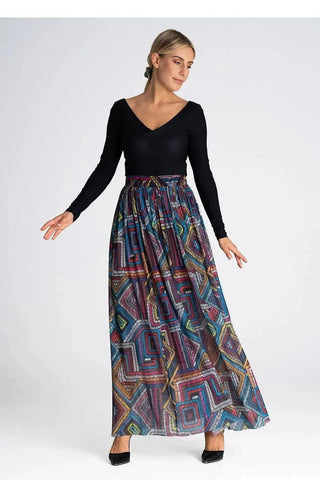 Figl elegant long mesh skirt