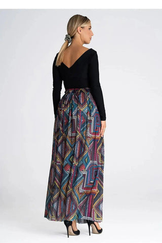 Figl elegant long mesh skirt