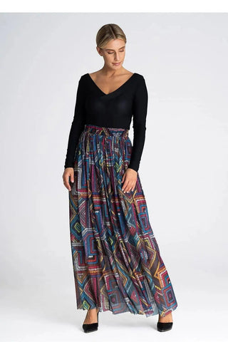 Figl elegant long mesh skirt