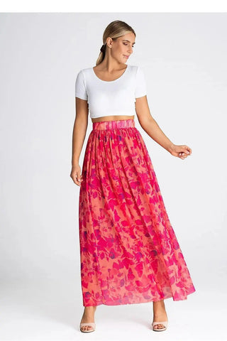 Figl elegant long mesh skirt