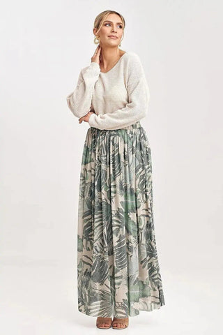Figl elegant long mesh skirt