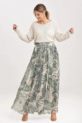 Figl elegant long mesh skirt