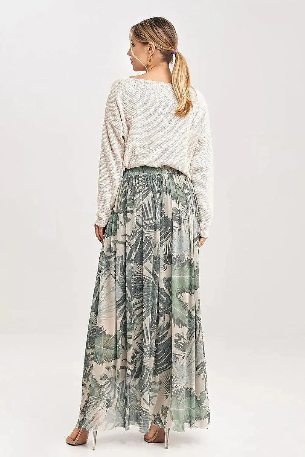 Figl elegant long mesh skirt