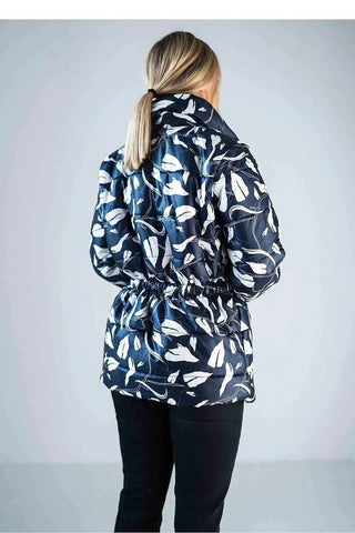Figl high collar quilted hip-length jacket