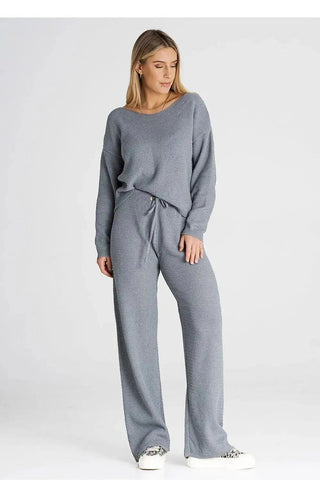 Figl long sleeves blouse and loose pants