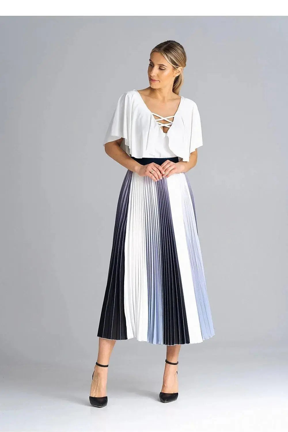 Figl midi pleated skirt