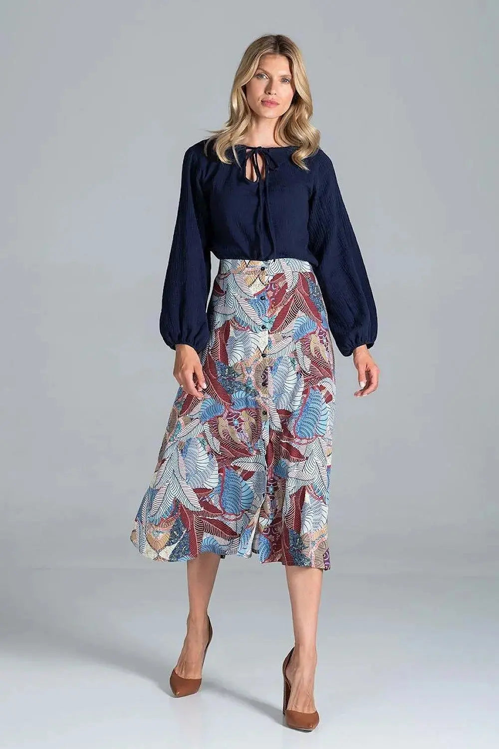 Figl trapeze midi skirt