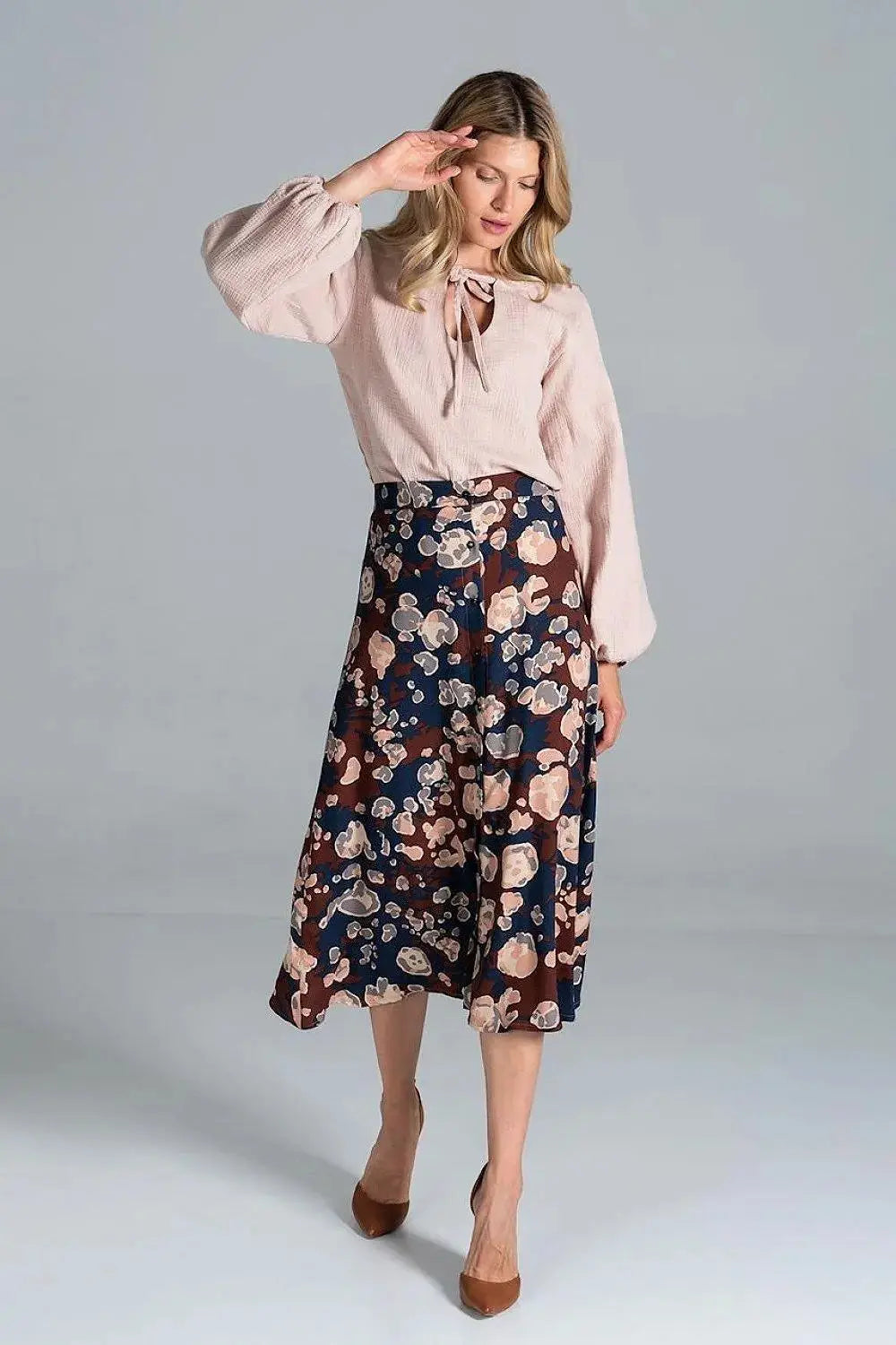 Figl trapeze midi skirt