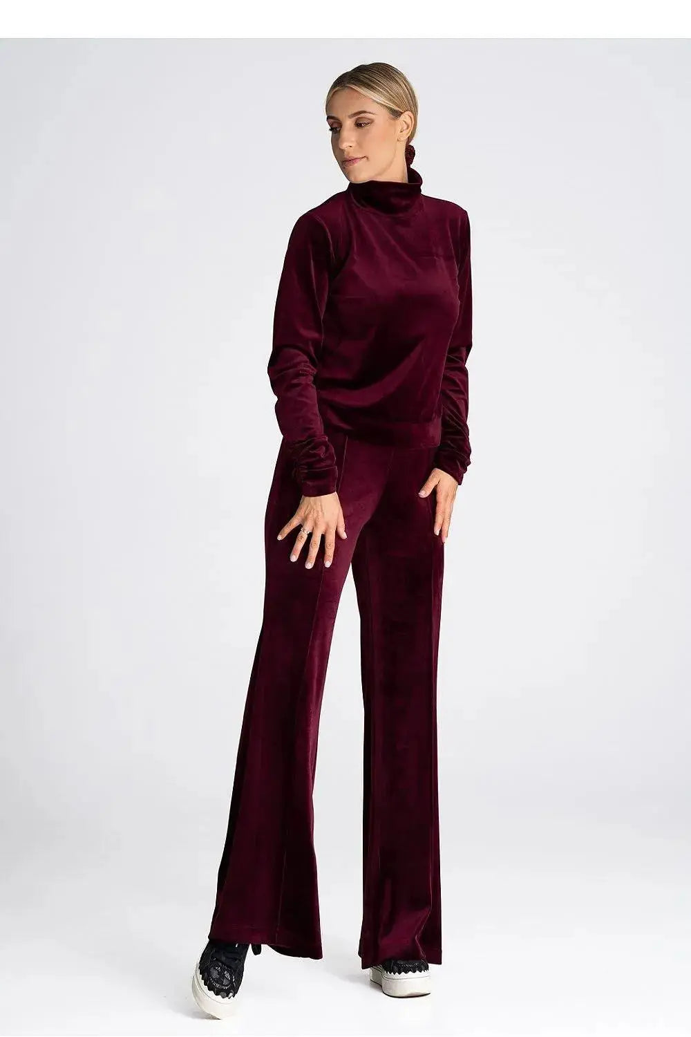 Figl velour high rise womens pants