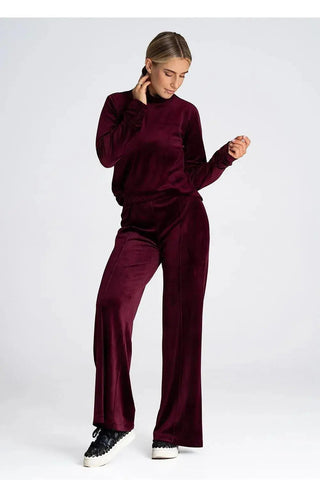 Figl velour high rise womens pants