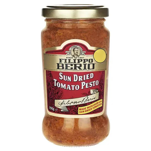 Filippo Berio Sun Dried Tomato Pesto 190g (Case of 10)