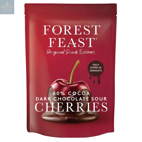 Forest Feast sour cherries dipped in dark Belgian chocolate Jag Couture Chocolates