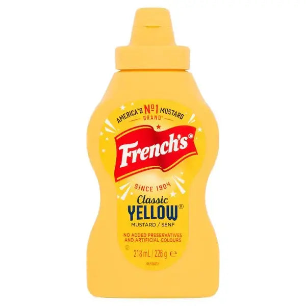 French's American Classic Yellow Squeezy Mustard 226G (Case of 8)