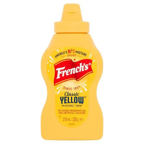French's American Classic Yellow Squeezy Mustard 226G (Case of 8)