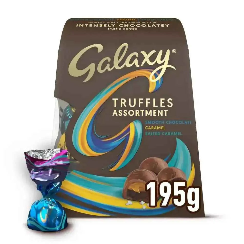 Galaxy Assorted Truffles Milk Chocolate Gift Box of Chocolates 195g (Case of 6)