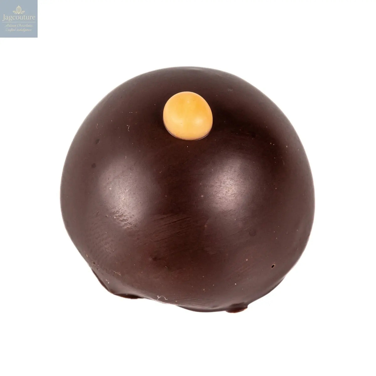 Gin & Rhubarb - gin & rhubarb crème fraîche in dark chocolate 14g - Jag Couture Chocolates