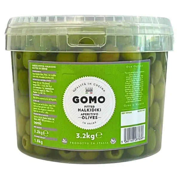 Gomo Pitted Halkidiki Aperitivo Olives in Brine 3.2kg