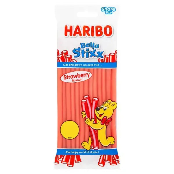 HARIBO Balla Stixx Strawberry Flavour 140g (Case of 12)