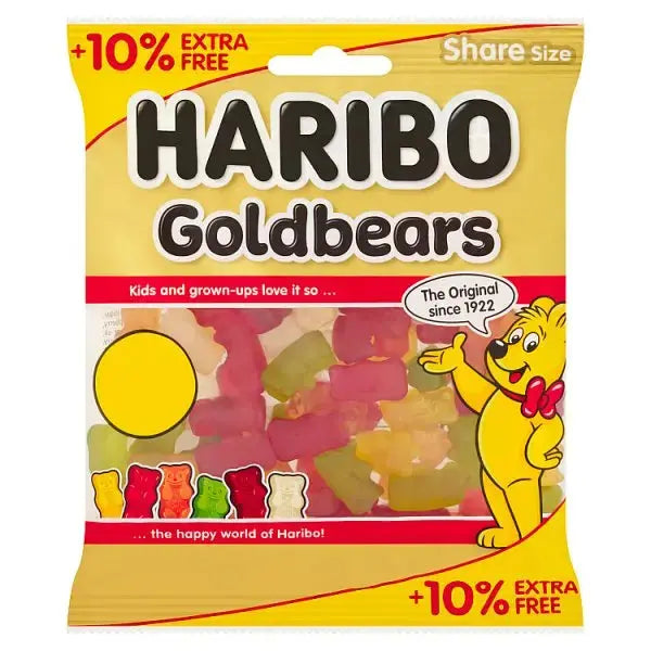 HARIBO Goldbears Jelly Sweets Sharing Bag 154g (Case of 12)