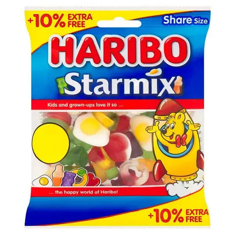 HARIBO Starmix Fruit & Cola Flavour Jelly & Foam Sweets Sharing Bag 154g (Case of 12)