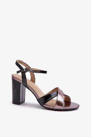 Women’s Eco Leather Stiletto Sandals – Intertwined Straps & Adjustable Buckle