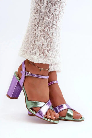 Women’s Eco Leather Stiletto Sandals – Intertwined Straps & Adjustable Buckle
