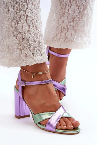 Women’s Eco Leather Stiletto Sandals – Intertwined Straps & Adjustable Buckle