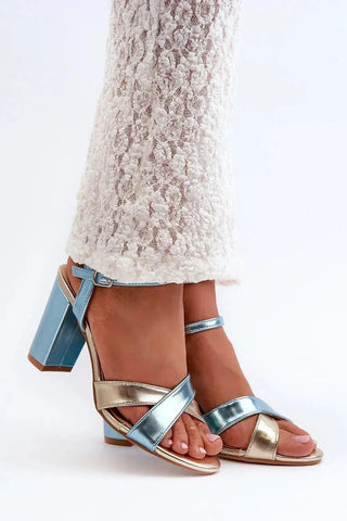 Women’s Eco Leather Stiletto Sandals – Intertwined Straps & Adjustable Buckle